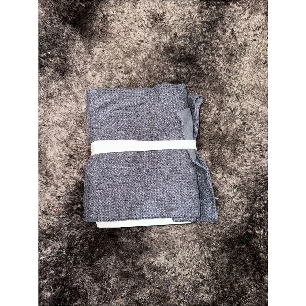 Pottery Barn Steel Blue Standard Belgian Flax Linen Waffle Weave 1-Sham 26